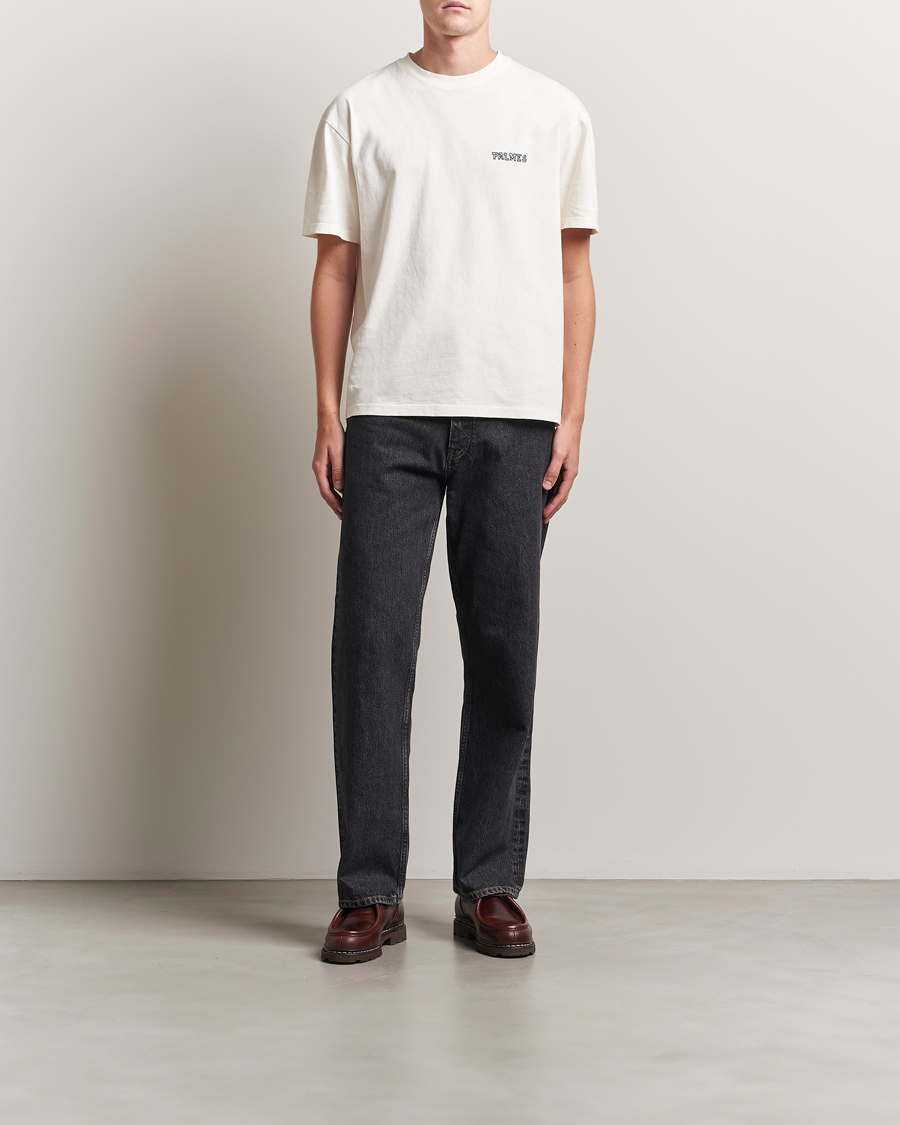 Herre | T-Shirts | Palmes | Logo T-Shirt Broken White