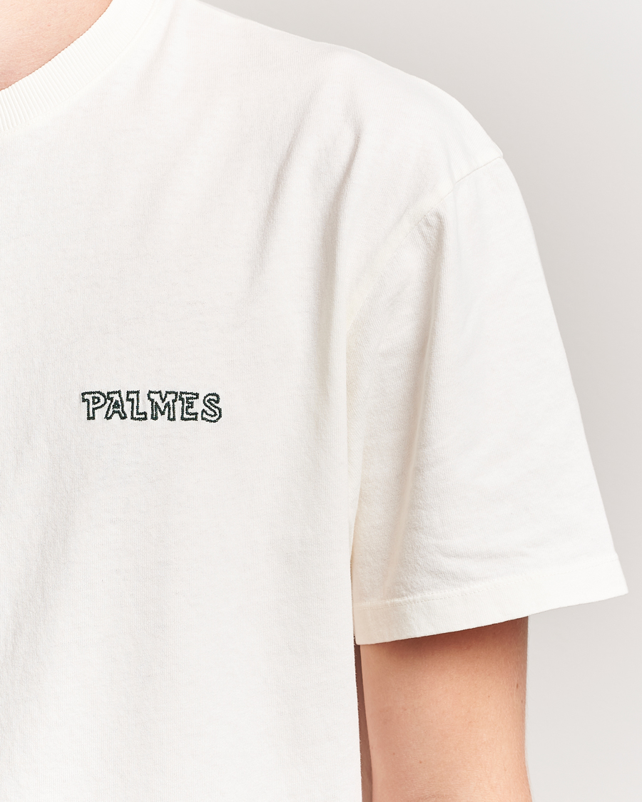 Herre | T-Shirts | Palmes | Logo T-Shirt Broken White