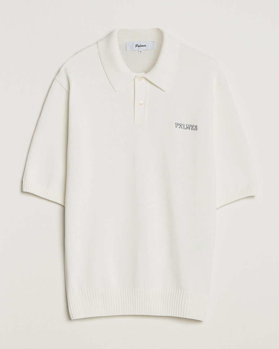 Herre | Pikéer | Palmes | Cotton Knit Polo Off White