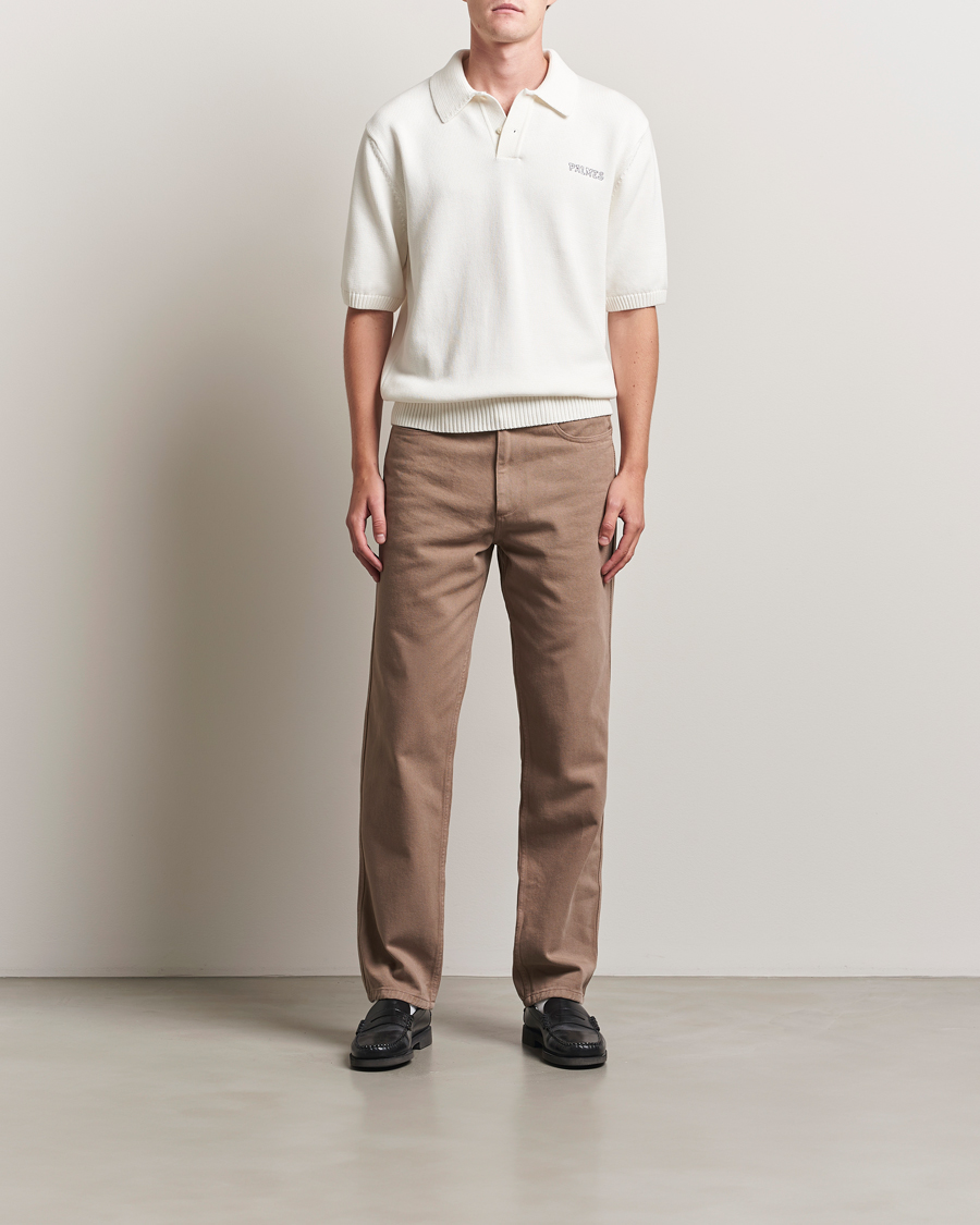 Herre | Pikéer | Palmes | Cotton Knit Polo Off White