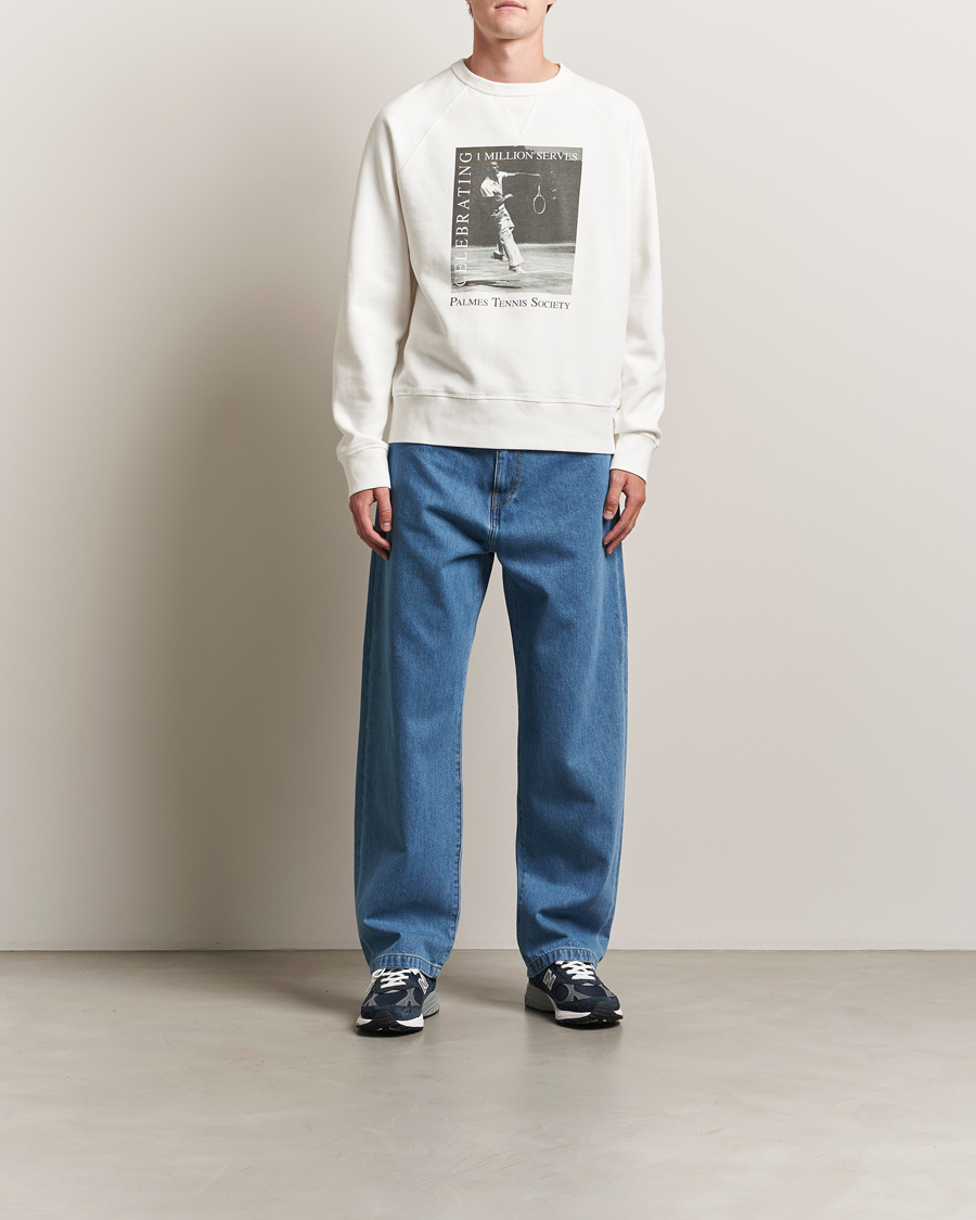 Herre | Gensere | Palmes | Raglan Sweatshirt White