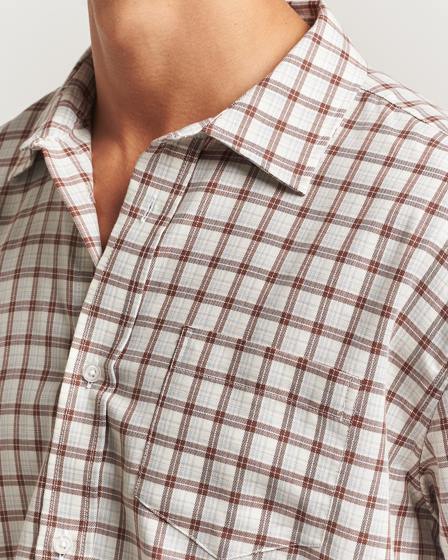 Herre | Skjorter | Palmes | Cotton/Merino Shirt White/Brown