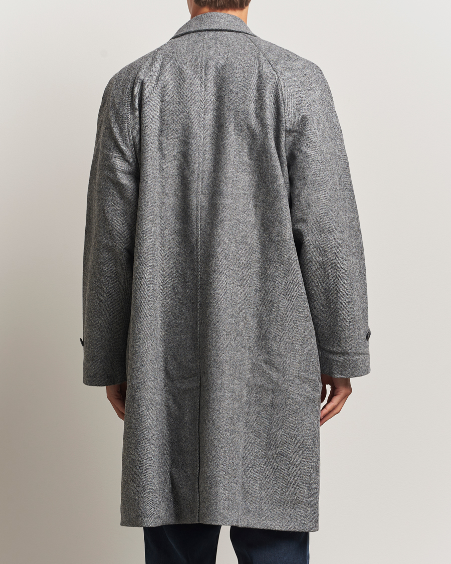 Herre | Jakker | Palmes | Herringbone Wool Coat Charcoal