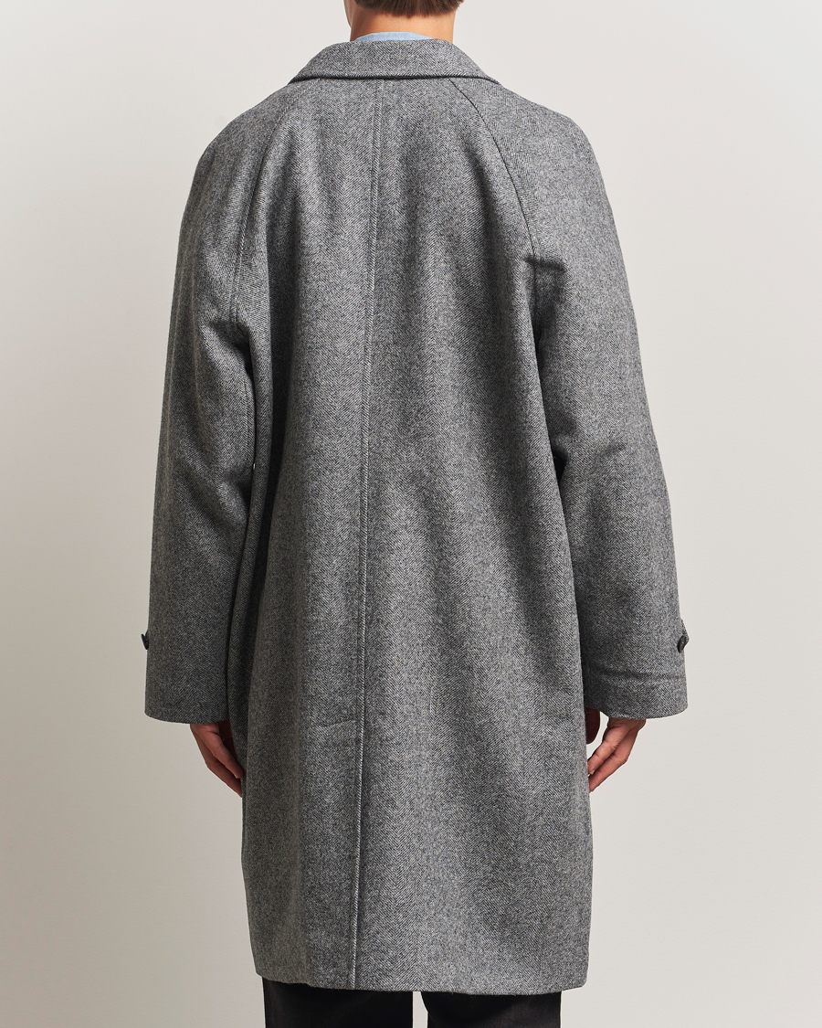 Herre | Jakker | Palmes | Herringbone Wool Coat Charcoal
