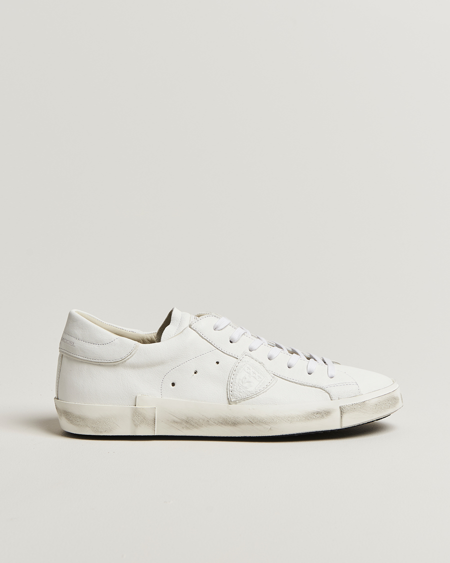 Herre | Sneakers | Philippe Model | Prsx Low Top Leather Sneakers White