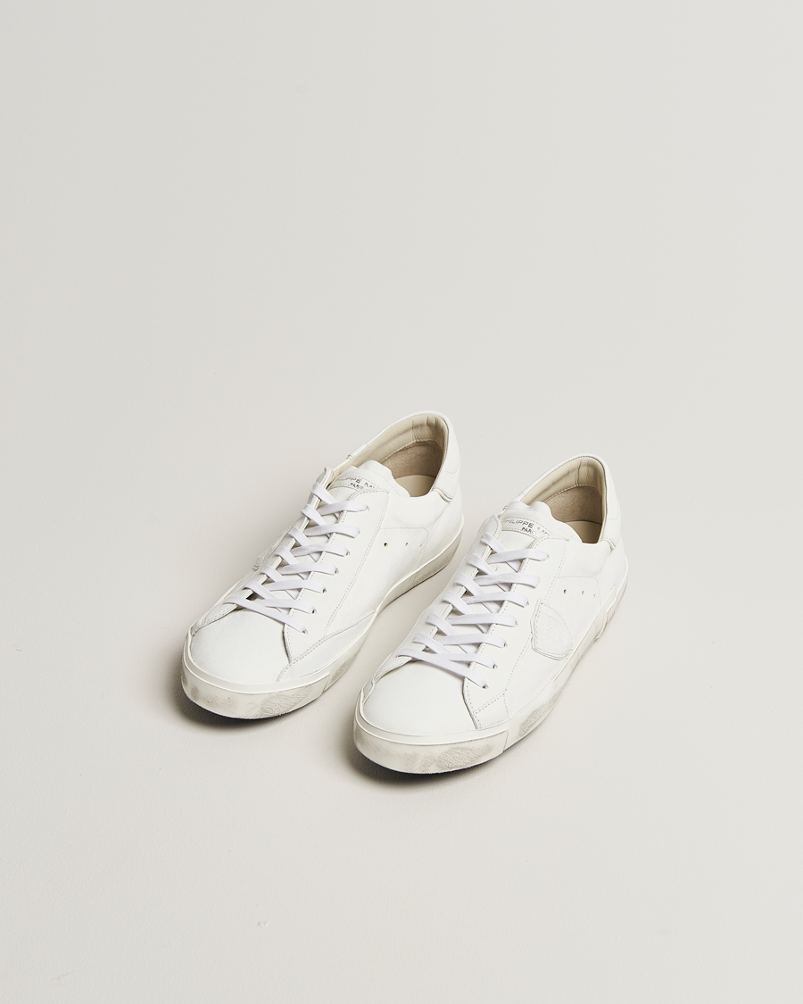 Herre | Sneakers | Philippe Model | Prsx Low Top Leather Sneakers White