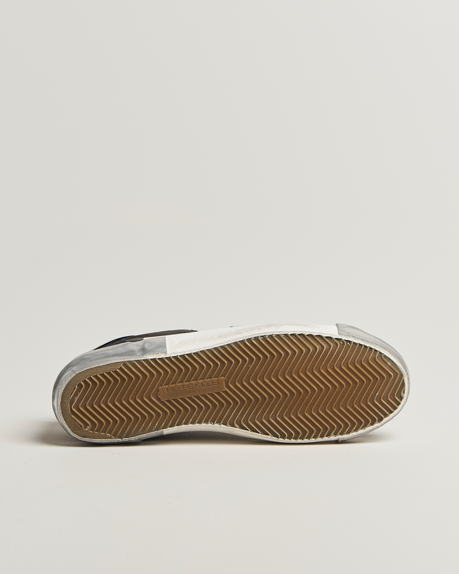 Herre | Sneakers | Philippe Model | Prsx Low Top Leather Sneakers Black/Silver