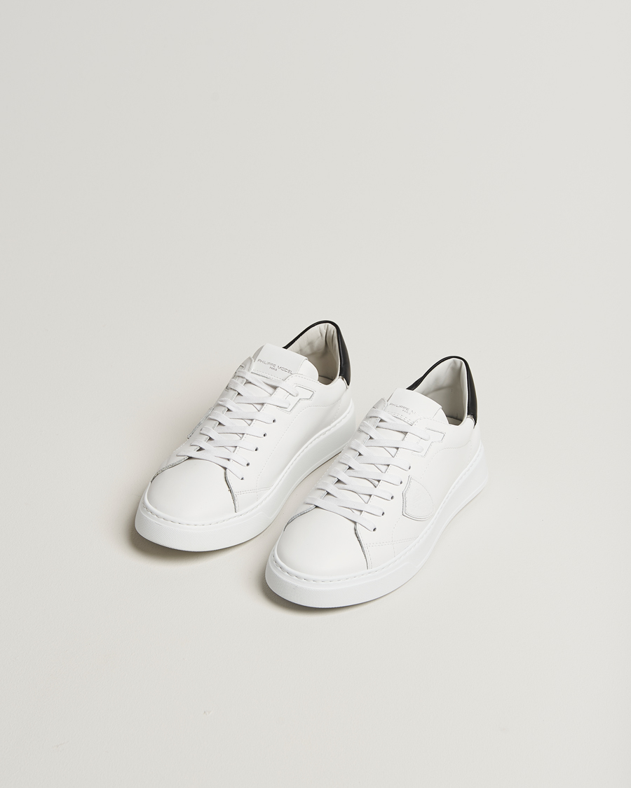 Herre | Sneakers | Philippe Model | Temple Low Top Leather Sneakers White/Black