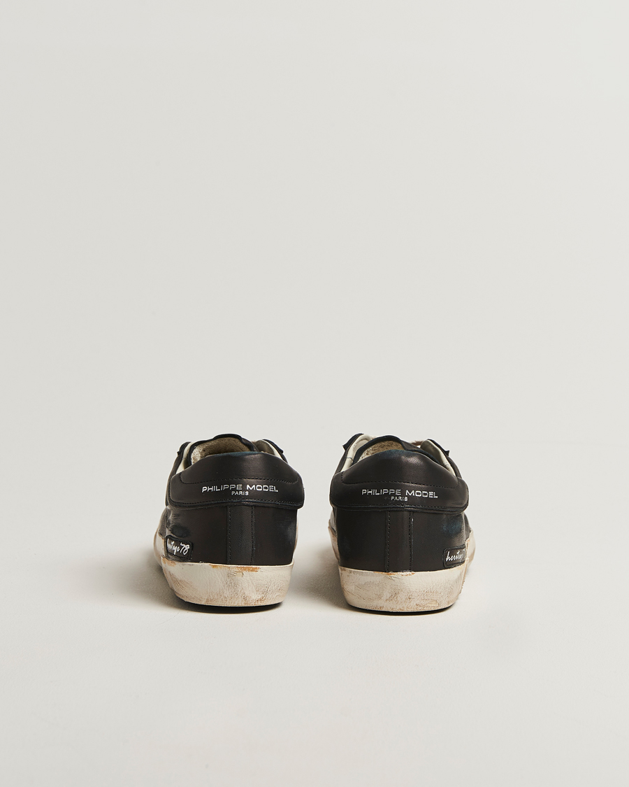 Herre | Sneakers | Philippe Model | Prsx Low Top Vintage Leather Sneakers Black