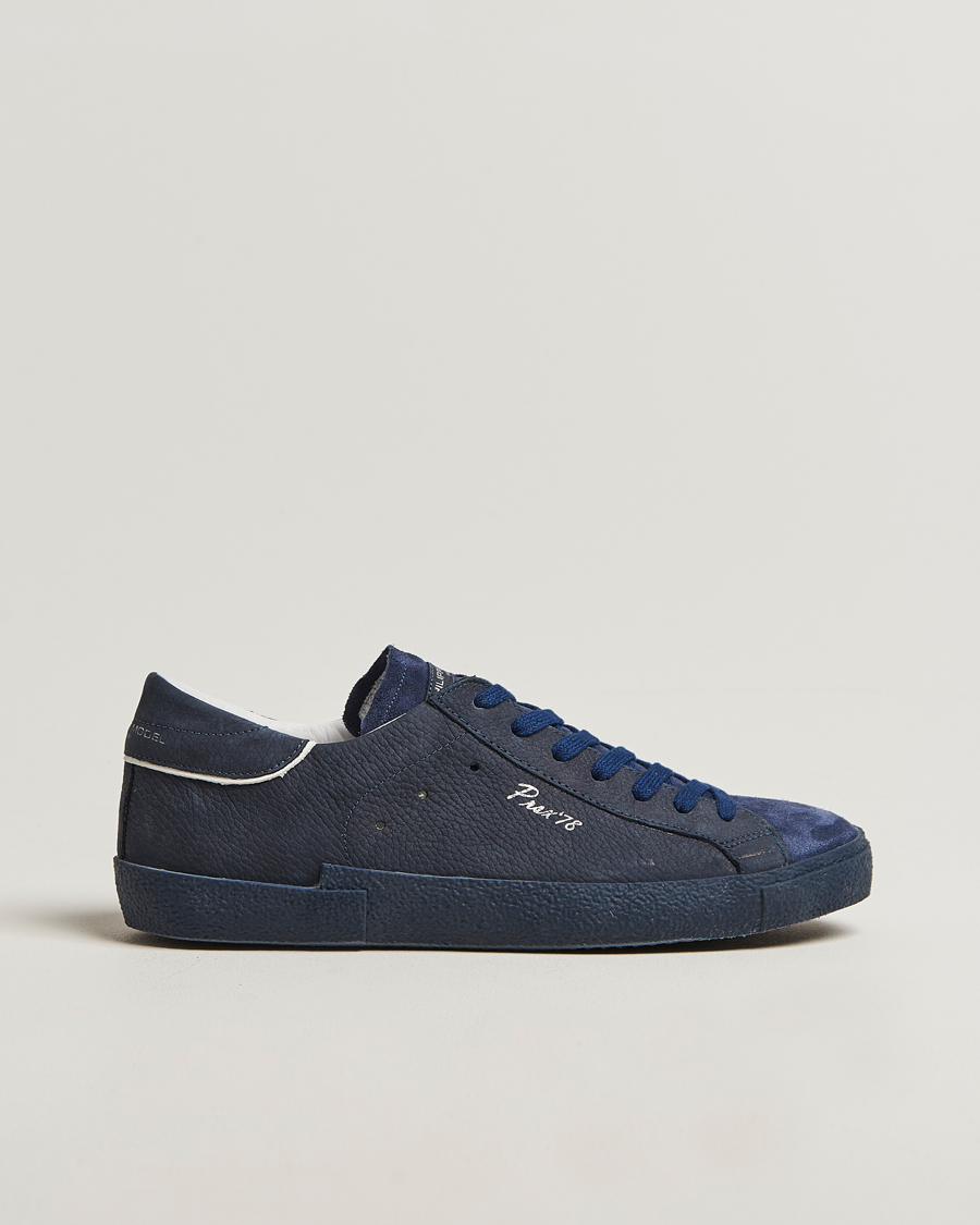 Herre | Sneakers | Philippe Model | Prsx Low Top Vintage Leather Sneakers Navy