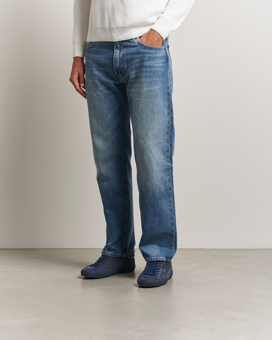 Herre | Sneakers | Philippe Model | Prsx Low Top Vintage Leather Sneakers Navy