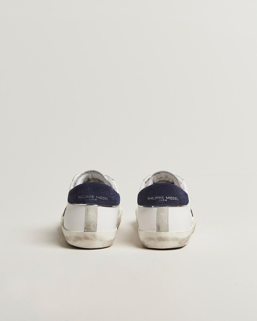 Herre | Sneakers | Philippe Model | Prsx Low Top Mix Leather Sneakers White/Navy