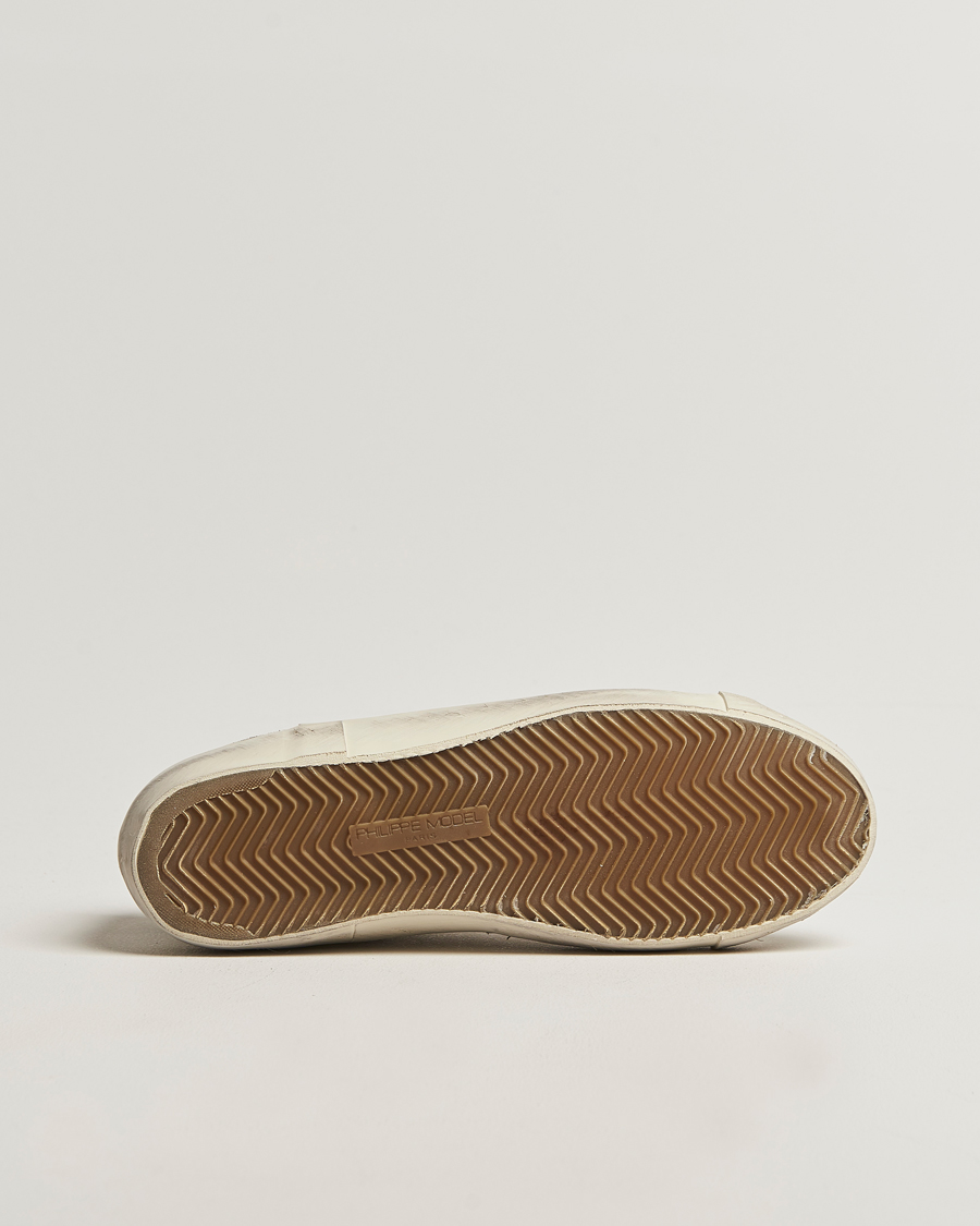 Herre | Sneakers | Philippe Model | Prsx Low Top Mix Leather Sneakers White/Green