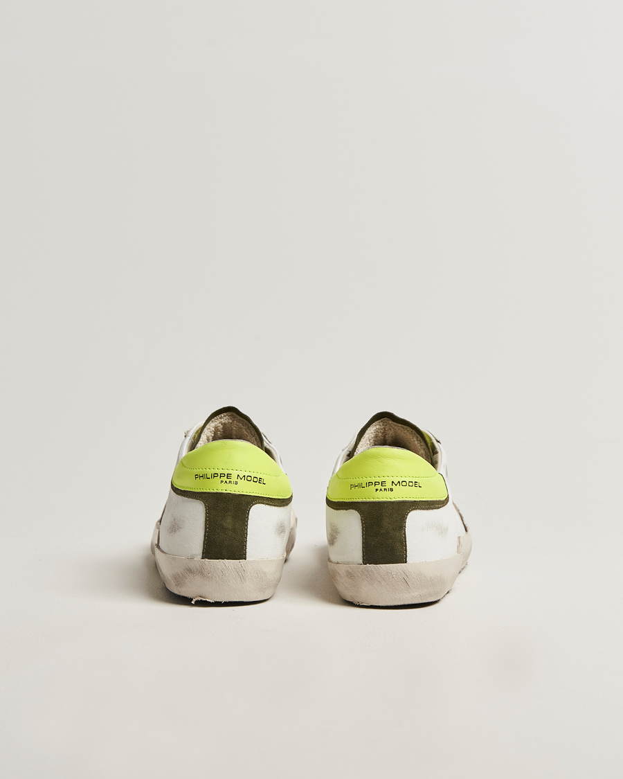 Herre | Sneakers | Philippe Model | Prsx Low Top Vintage Mix Leather Sneakers White/Military