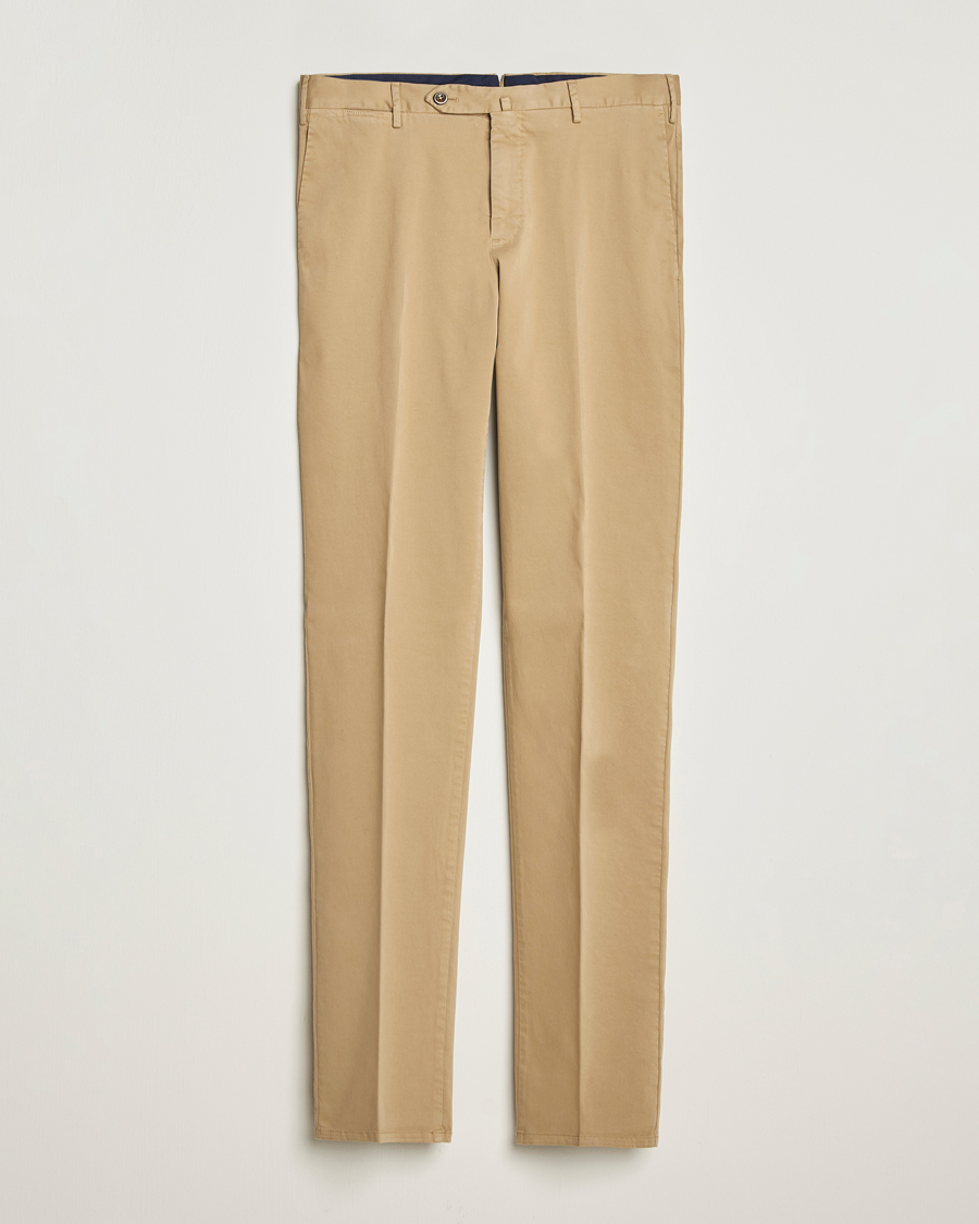 Herre | Bukser | PT01 | Slim Fit Cotton/Stretch Trousers Beige