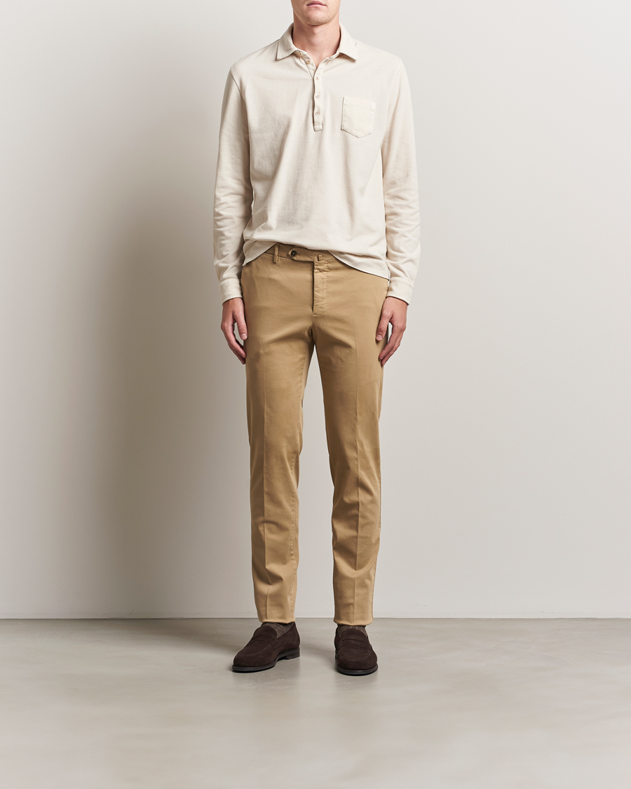 Herre | Bukser | PT01 | Slim Fit Cotton/Stretch Trousers Beige