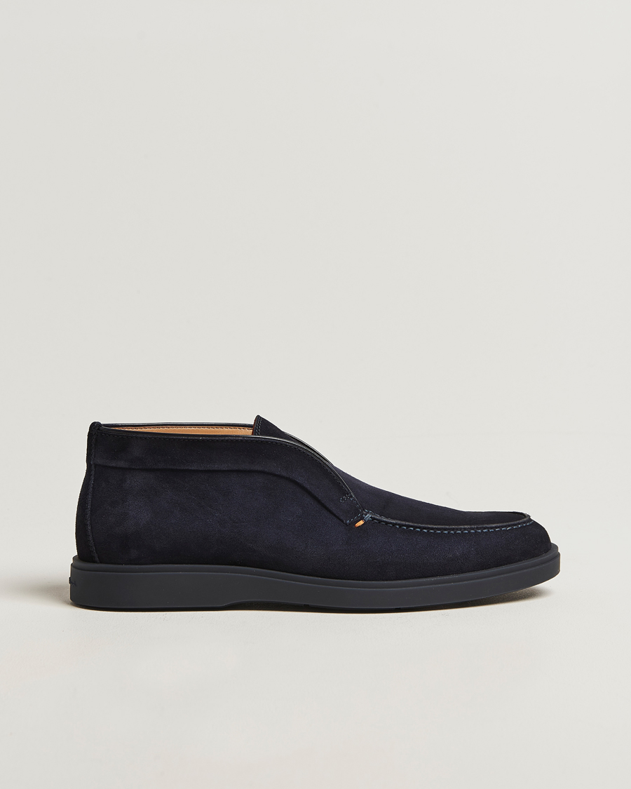 Herre | Støvler | Santoni | Detroit Chukka Boots Navy Suede