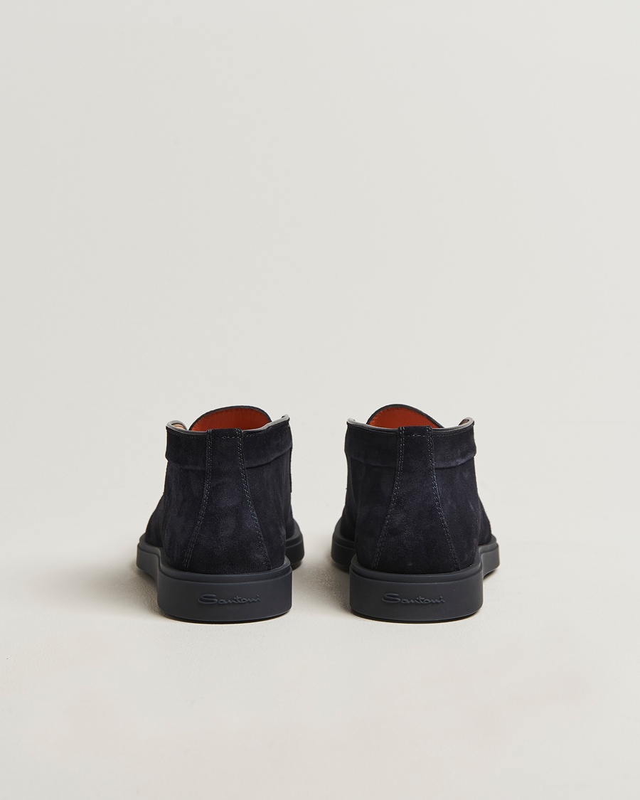 Herre | Støvler | Santoni | Detroit Chukka Boots Navy Suede