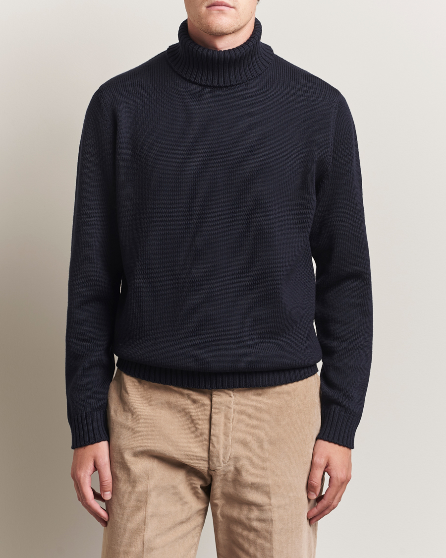 Herre | Gensere | Zanone | Virgin Merino Wool Rollneck Navy