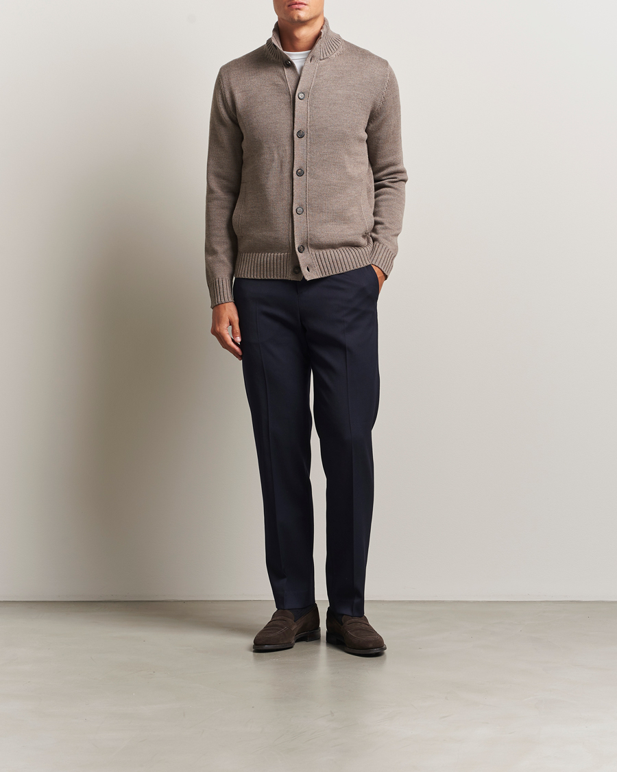 Herre | Gensere | Zanone | Virgin Merino Wool Chioto Taupe