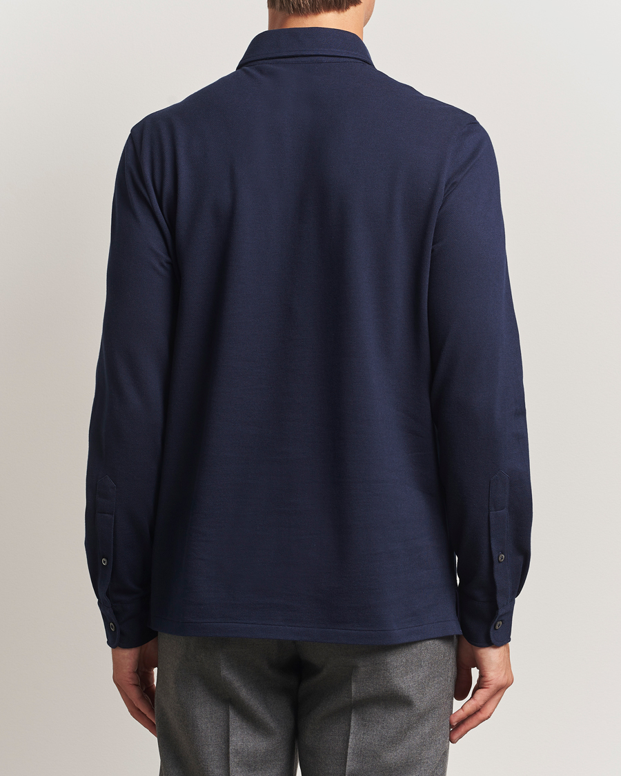 Herre | Pikéer | Ralph Lauren Purple Label | Long Sleeve Polo Shirt Navy