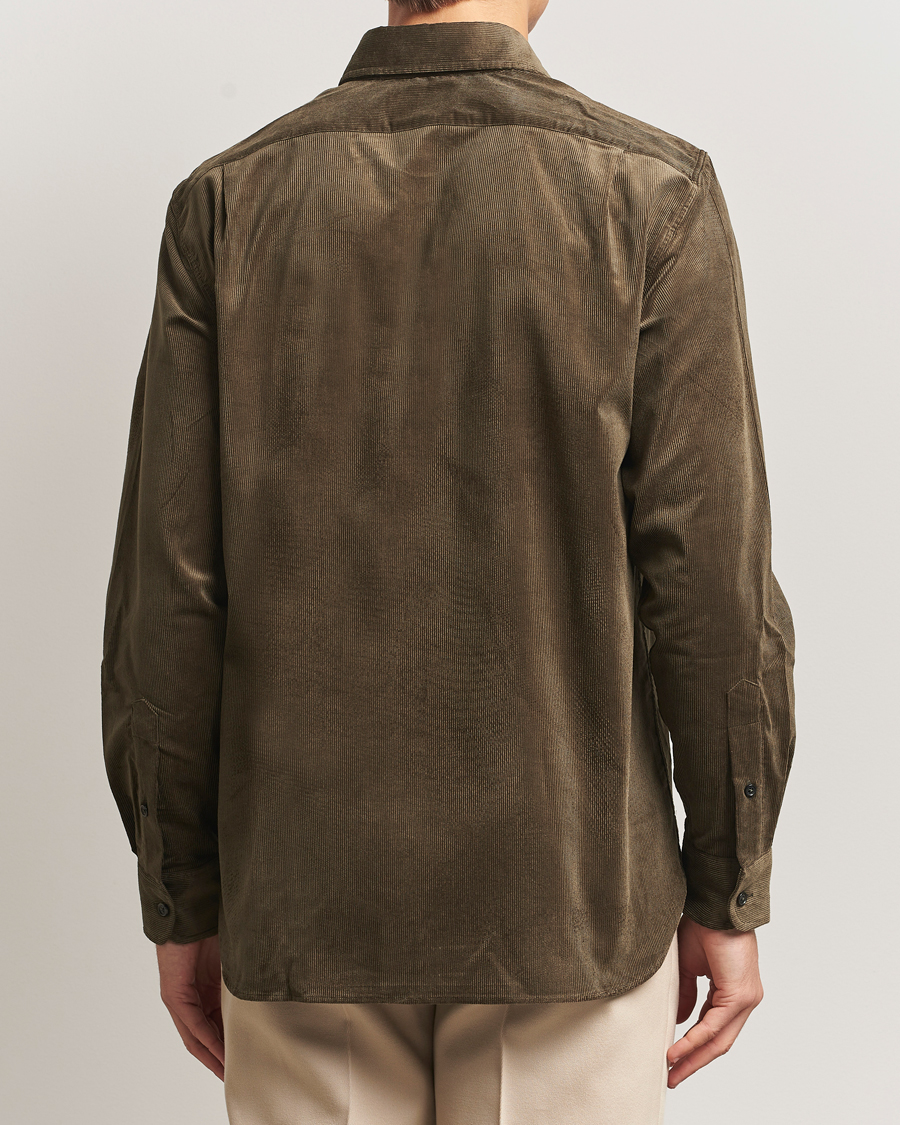 Herre | Skjorter | Ralph Lauren Purple Label | Corduroy Overshirt Loden
