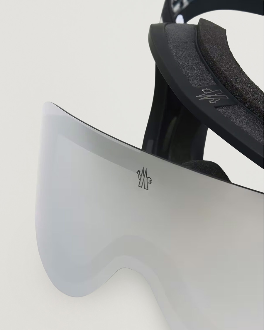 Herre | Solbriller | Moncler Lunettes | 0ME8017 Ski Goggles Black/Silver