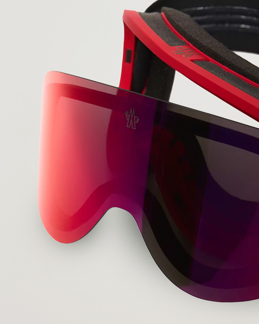 Herre | Solbriller | Moncler Lunettes | 0ME8017 Ski Goggles Black/Red