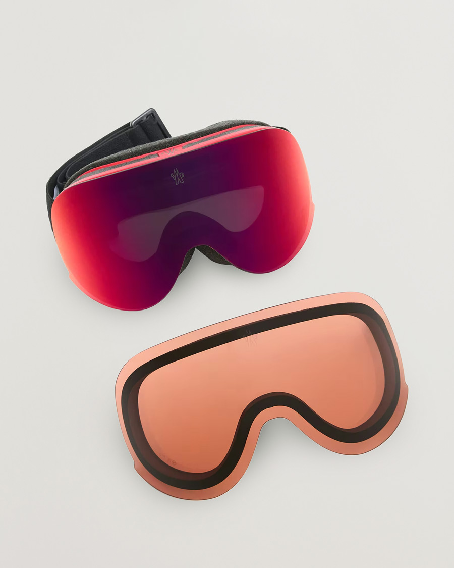 Herre | Solbriller | Moncler Lunettes | Snowflare Ski Goggles Black/Red