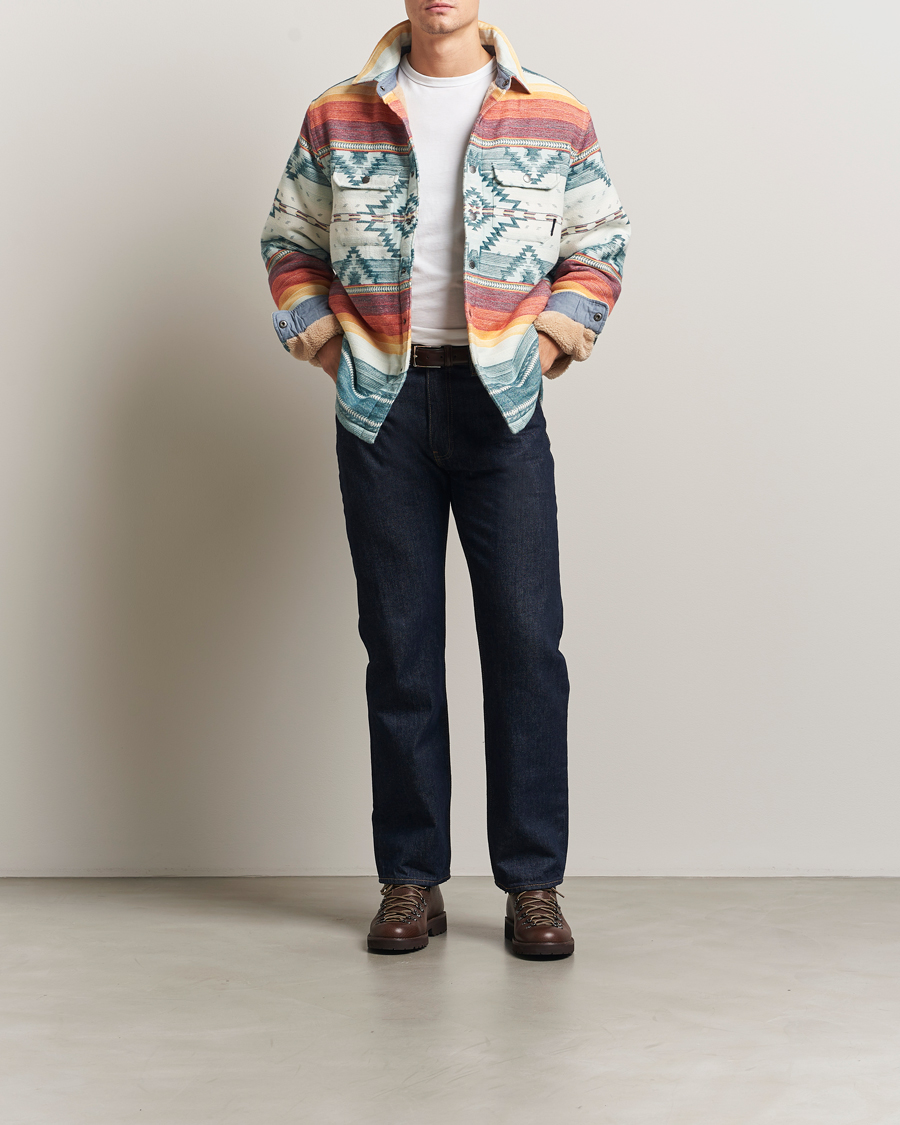 Pendleton Bay City Teddy Lined Shirt Jacket Saltillo Stripe hos