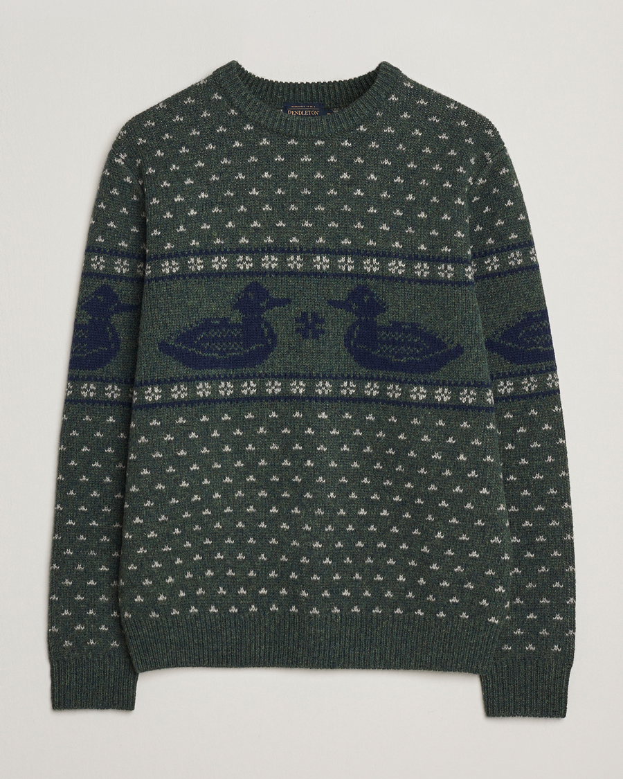 Herre | Gensere | Pendleton | Wool Duck Sweater Green