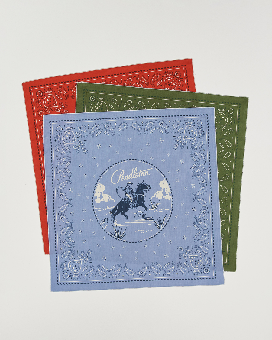 Herre | Lommetørklær | Pendleton | 3-Pack Bandana Cowboy Multi