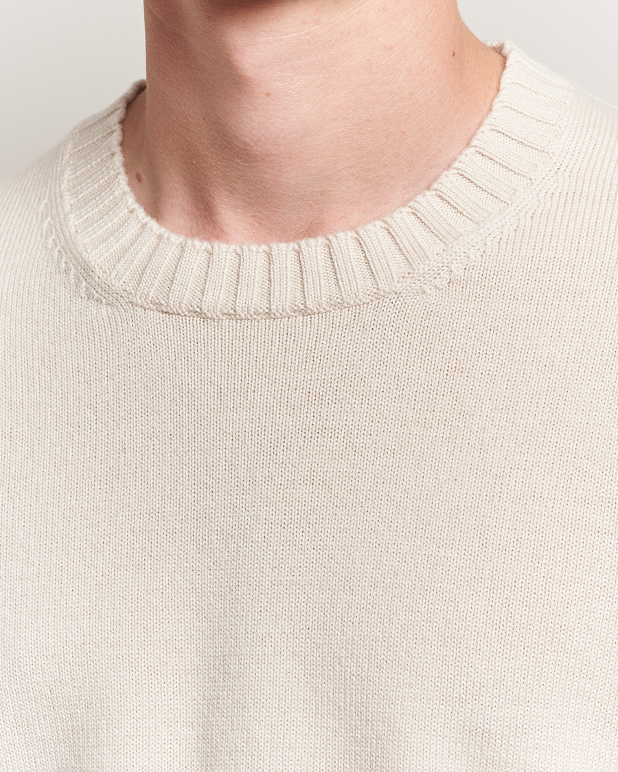 Herre | Gensere | Piacenza Cashmere | Brushed Wool Crew Neck Latte