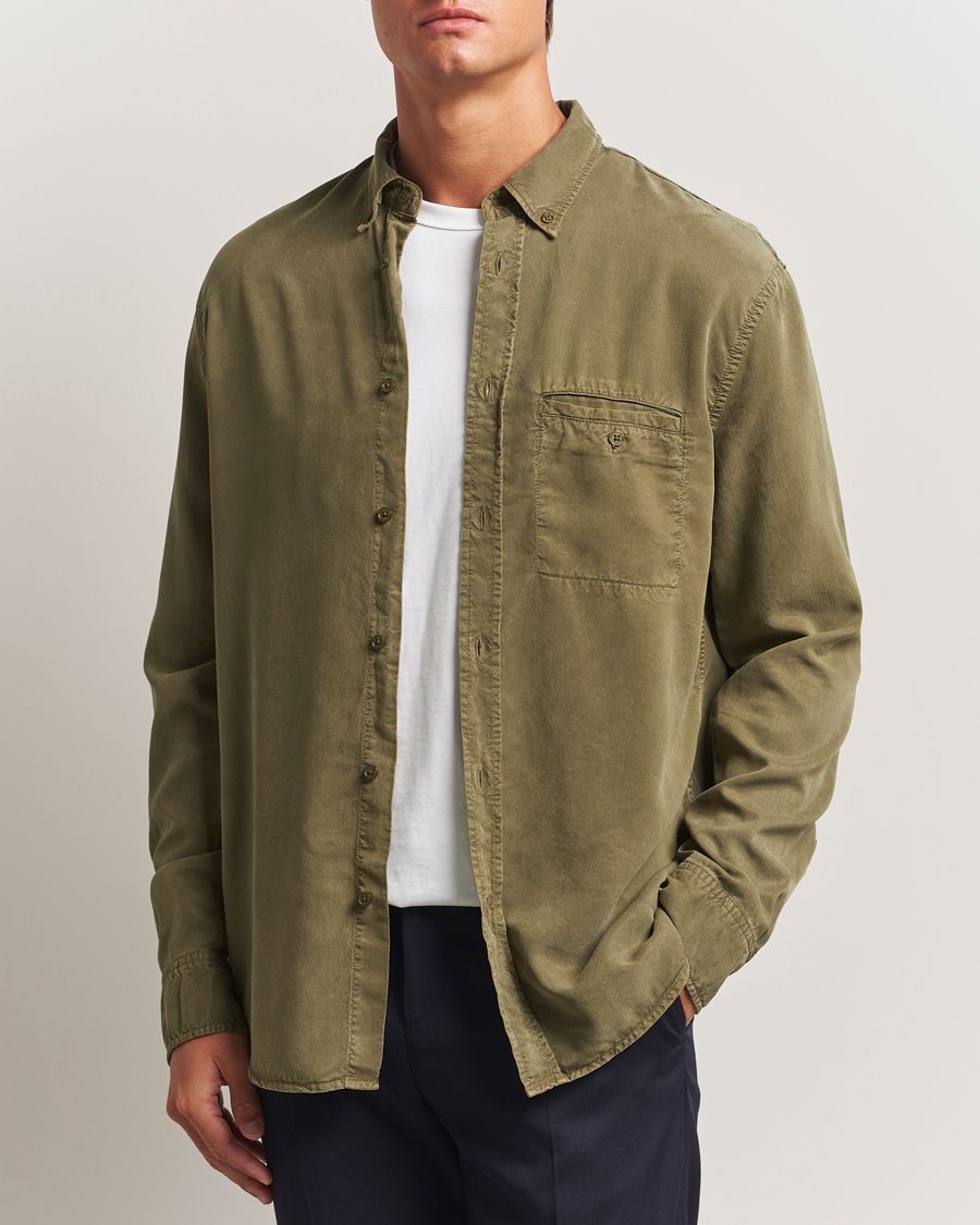 Herre | Skjorter | Filippa K | Zachary Lyocell Shirt Dark Olive