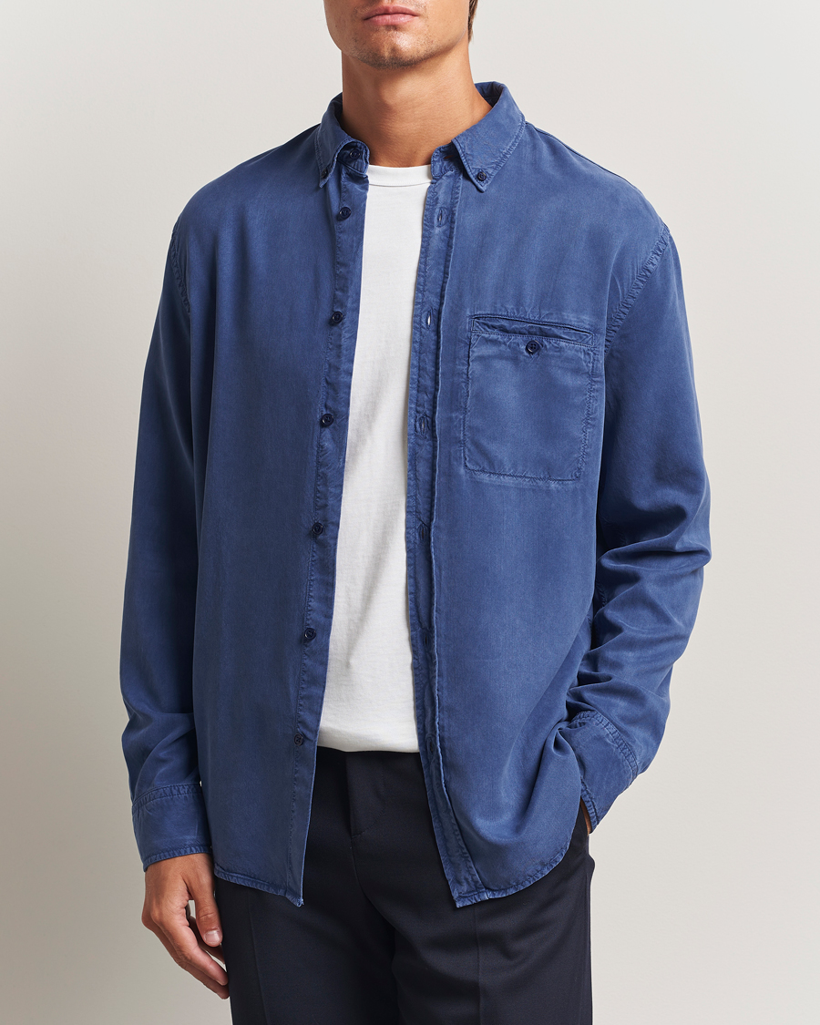 Herre | Skjorter | Filippa K | Zachary Lyocell Shirt Royal Navy