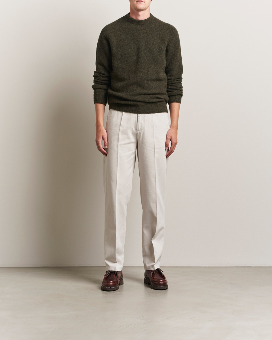 Herre | Gensere | Filippa K | Yak Knitted Sweater Dark Khaki Green