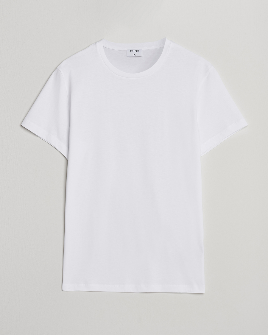 Herre | T-Shirts | Filippa K | Lightweight Cotton Crew Neck T-Shirt White