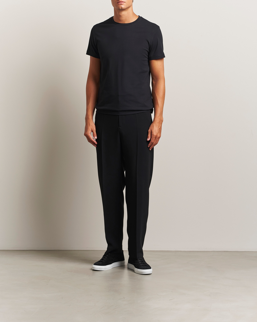 Herre | T-Shirts | Filippa K | Lightweight Cotton Crew Neck T-Shirt Black