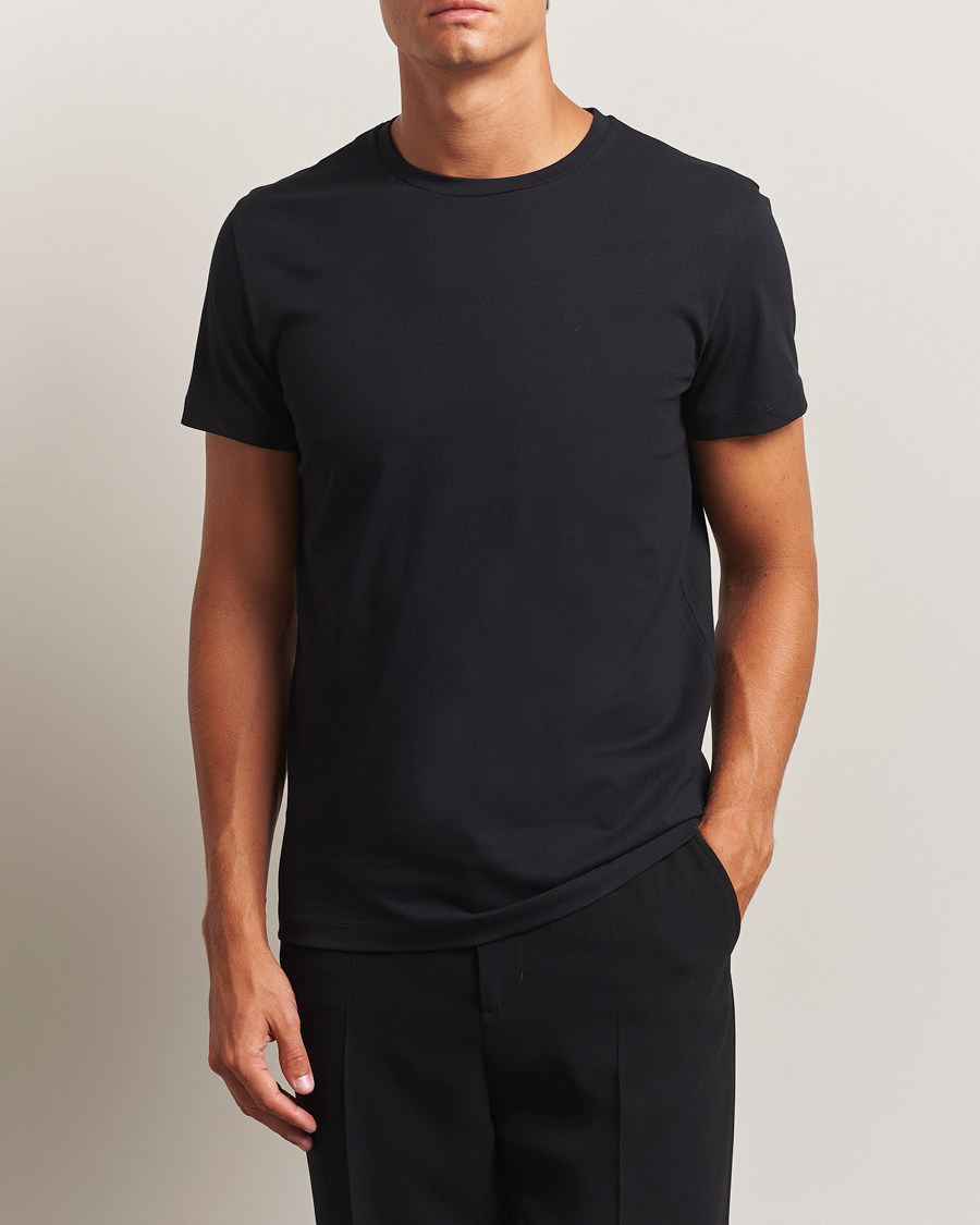 Herre | T-Shirts | Filippa K | Lightweight Cotton Crew Neck T-Shirt Black