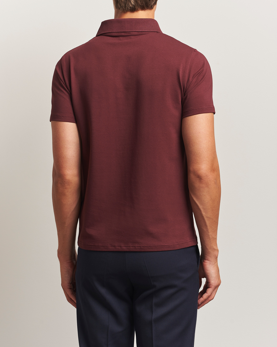 Herre | Pikéer | Filippa K | Soft Lycra Polo T-Shirt Burgundy