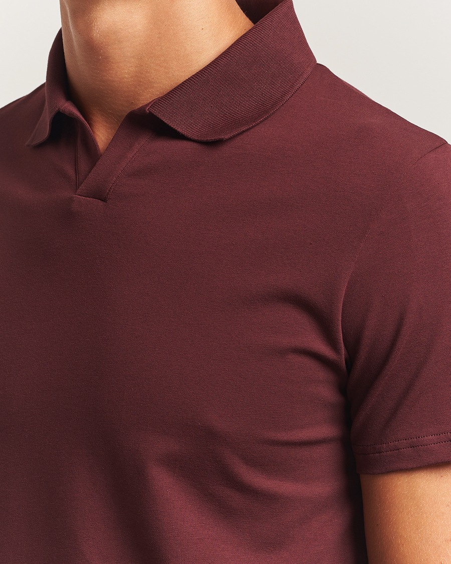 Herre | Pikéer | Filippa K | Soft Lycra Polo T-Shirt Burgundy