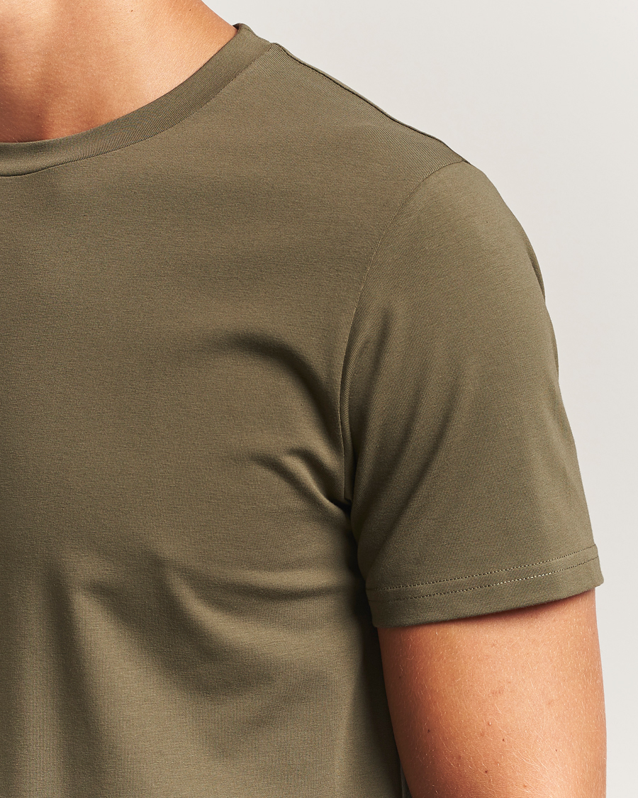 Herre | T-Shirts | Filippa K | Soft Lycra T-Shirt Dark Olive