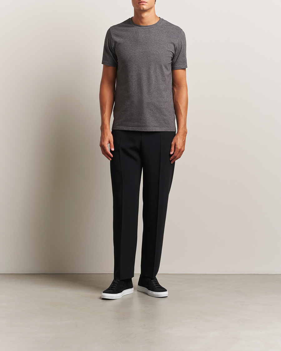 Herre | T-Shirts | Filippa K | Soft Lycra T-Shirt Anthracite Melange