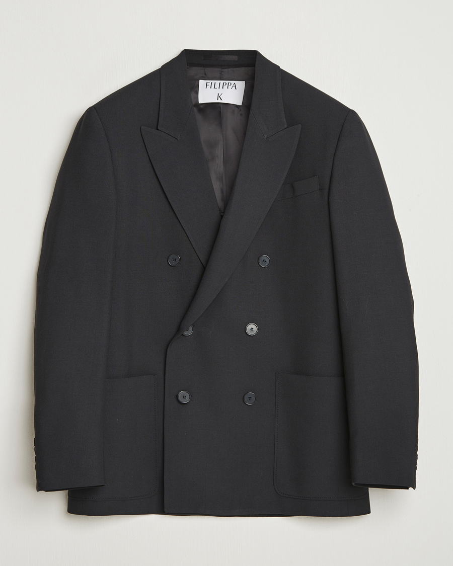 Herre | Dressjakker | Filippa K | Michael Wool Double Breasted Blazer Black