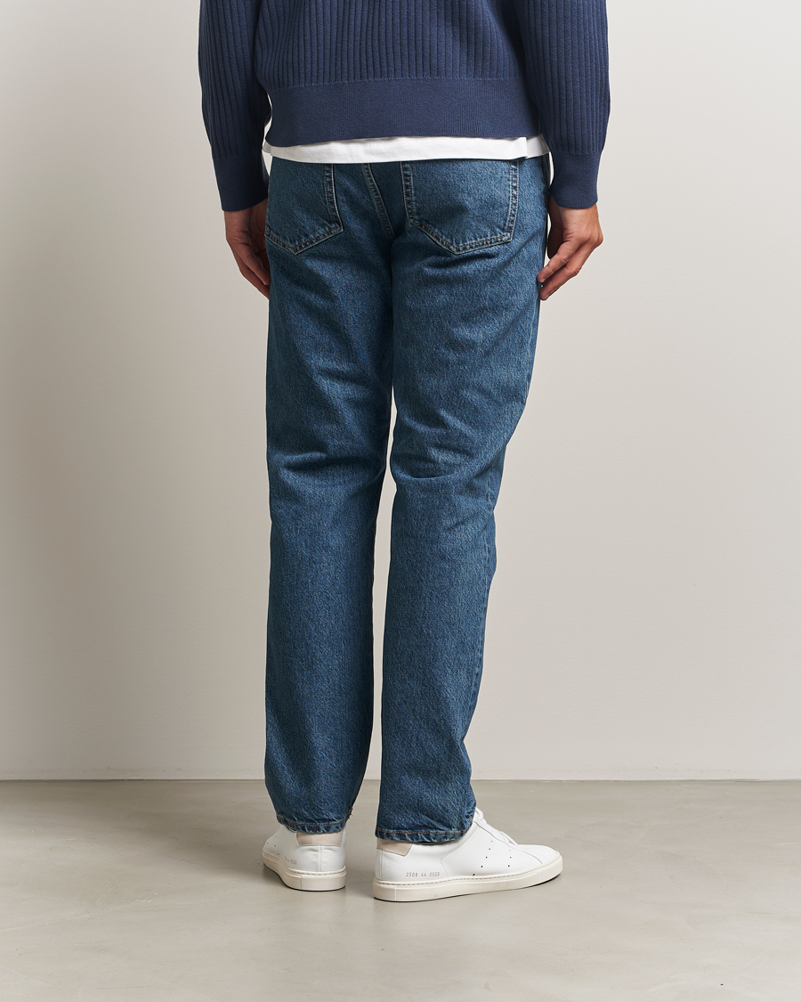 Herre | Jeans | Filippa K | Tapered Cropped Jeans Washed Mid Blue