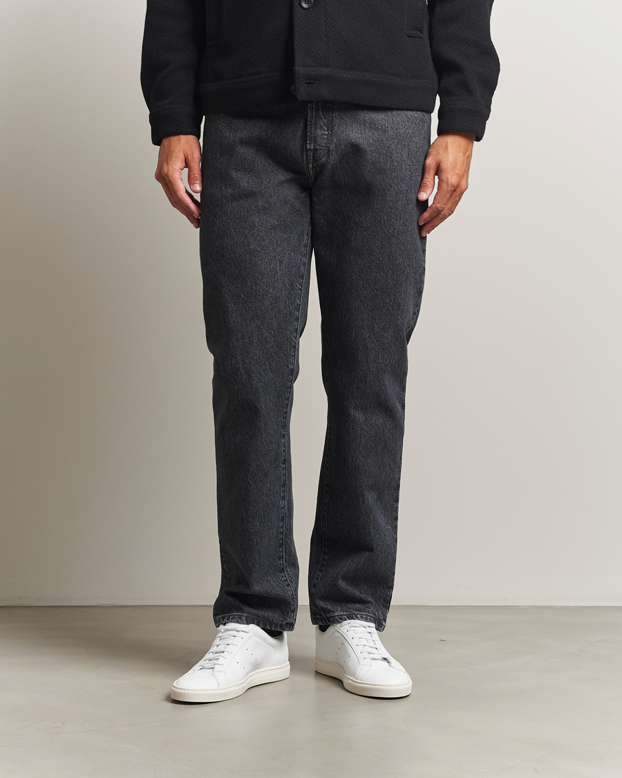 Herre | Bukser | Filippa K | Tapered Cropped Jeans Washed Black