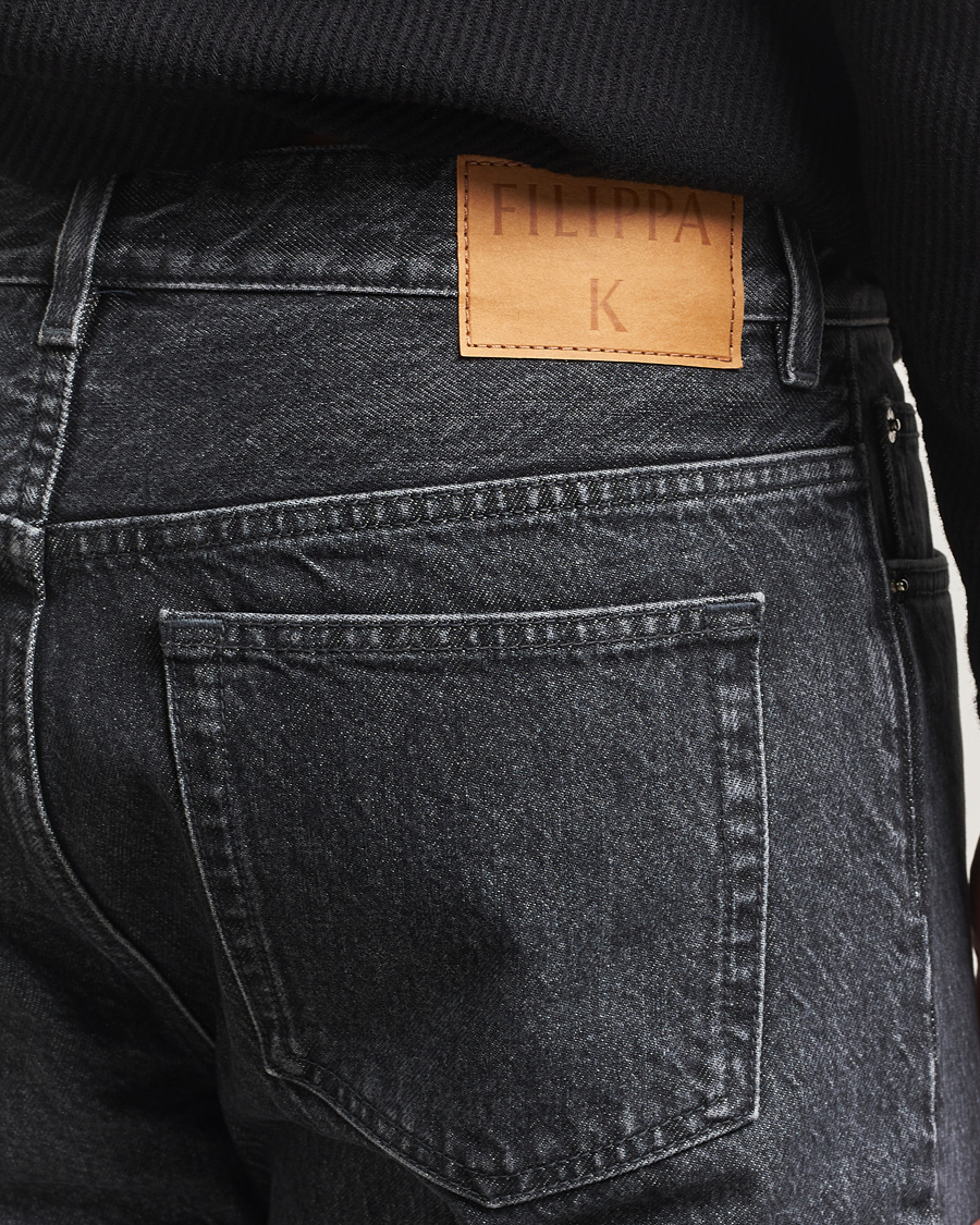 Herre | Bukser | Filippa K | Tapered Cropped Jeans Washed Black