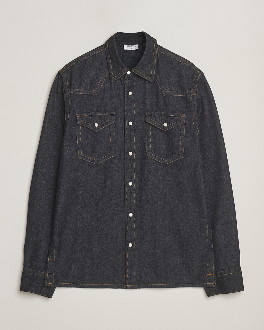Herre | Skjorter | Filippa K | Western Denim Shirt Rinsed Blue Wash