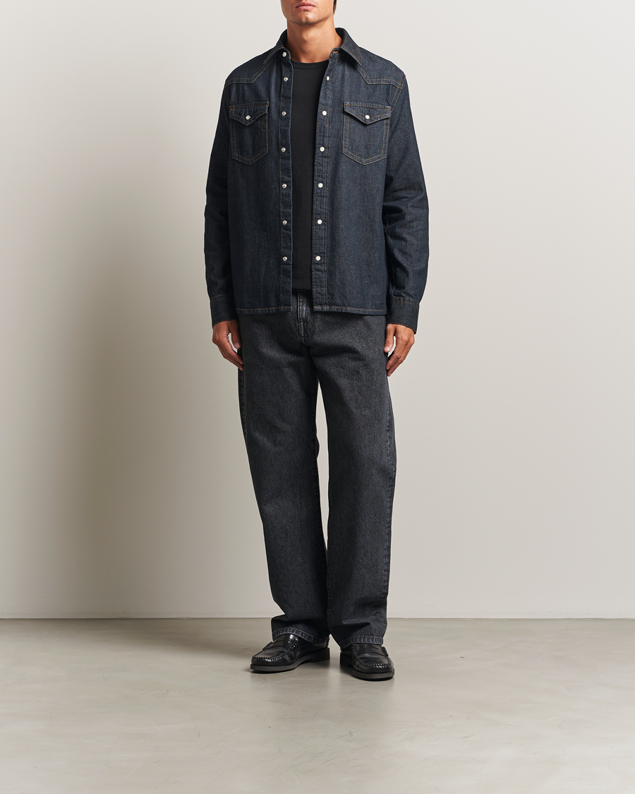 Herre | Skjorter | Filippa K | Western Denim Shirt Rinsed Blue Wash