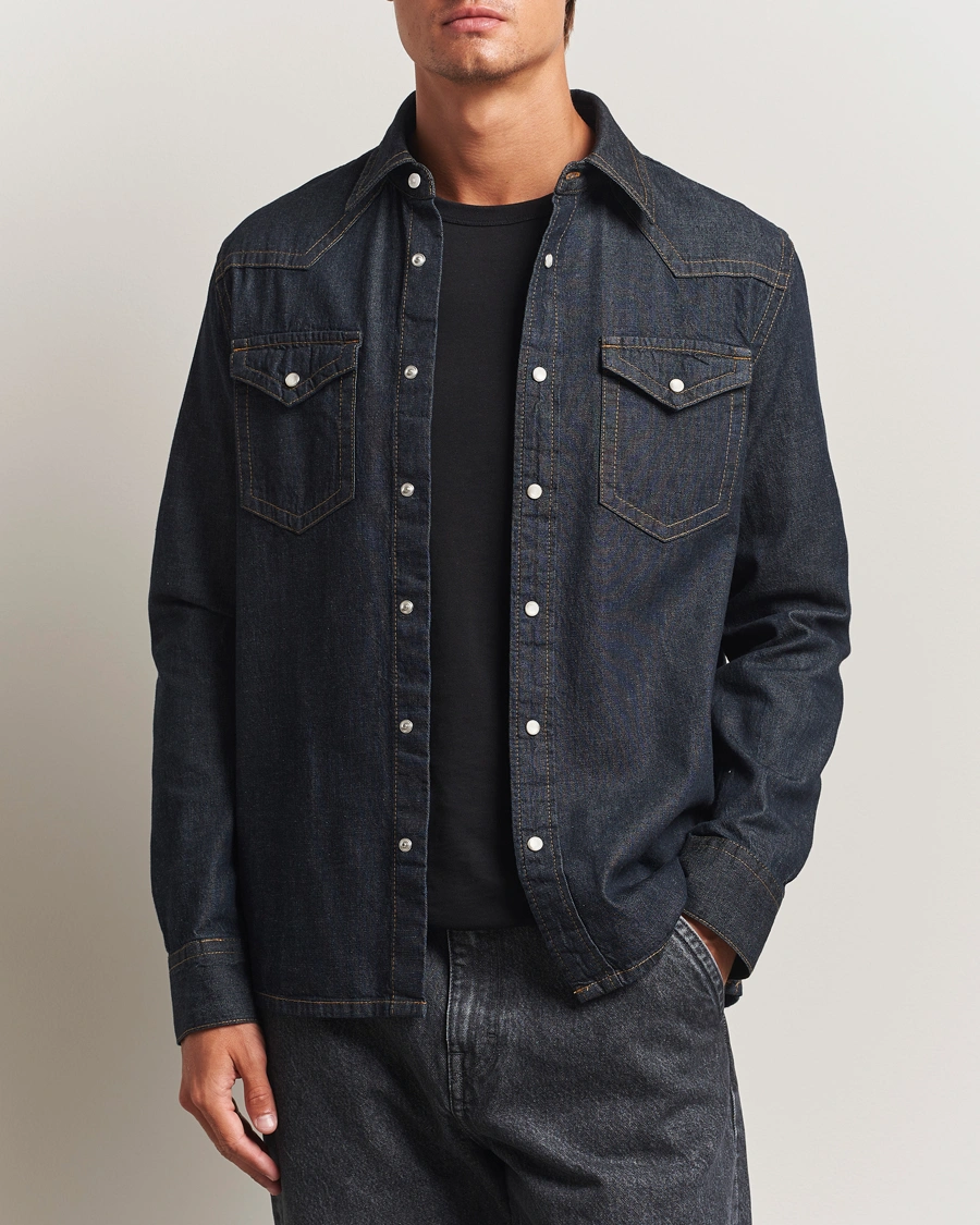 Herre | Skjorter | Filippa K | Western Denim Shirt Rinsed Blue Wash